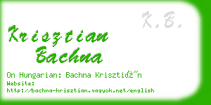 krisztian bachna business card